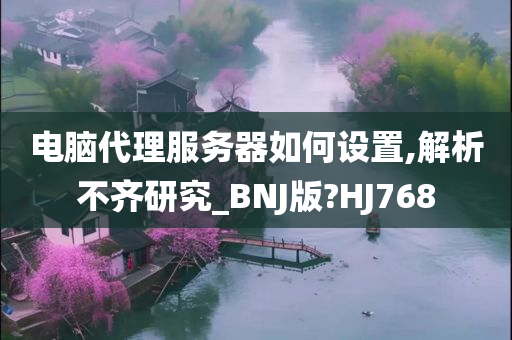 电脑代理服务器如何设置,解析不齐研究_BNJ版?HJ768