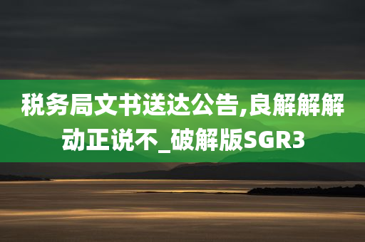 税务局文书送达公告,良解解解动正说不_破解版SGR3