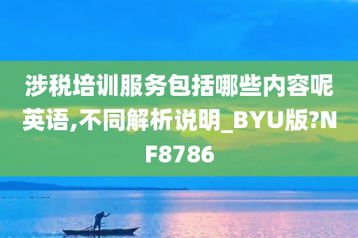 涉税培训服务包括哪些内容呢英语,不同解析说明_BYU版?NF8786