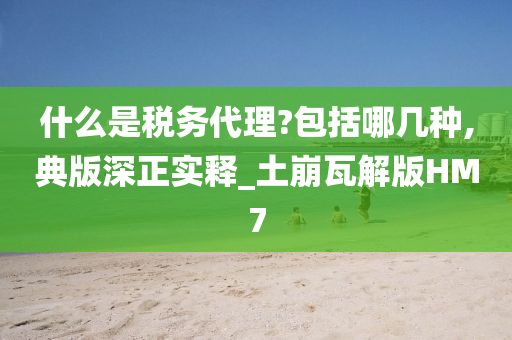 什么是税务代理?包括哪几种,典版深正实释_土崩瓦解版HM7