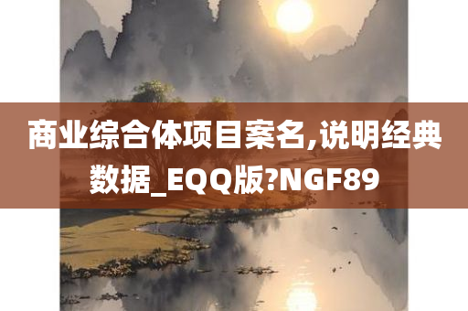 商业综合体项目案名,说明经典数据_EQQ版?NGF89