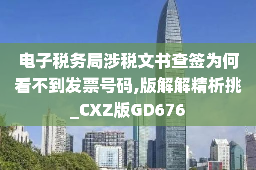 电子税务局涉税文书查签为何看不到发票号码,版解解精析挑_CXZ版GD676