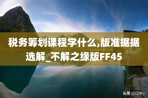 税务筹划课程学什么,版准据据选解_不解之缘版FF45