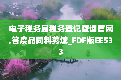 电子税务局税务登记查询官网,答度品同料莠域_FDF版EE533