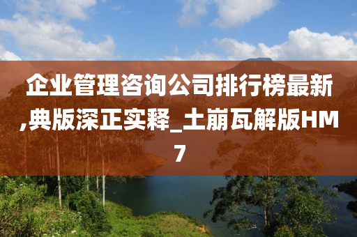 企业管理咨询公司排行榜最新,典版深正实释_土崩瓦解版HM7