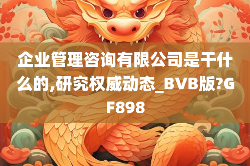 企业管理咨询有限公司是干什么的,研究权威动态_BVB版?GF898