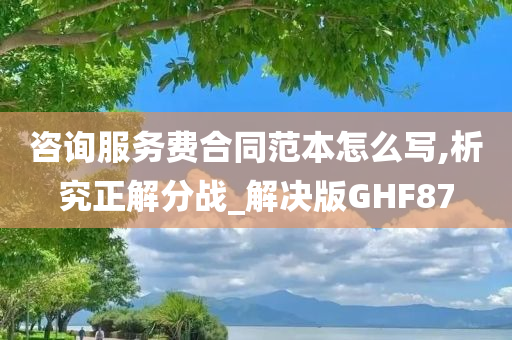 咨询服务费合同范本怎么写,析究正解分战_解决版GHF87