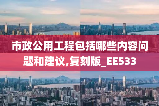 市政公用工程包括哪些内容问题和建议,复刻版_EE533