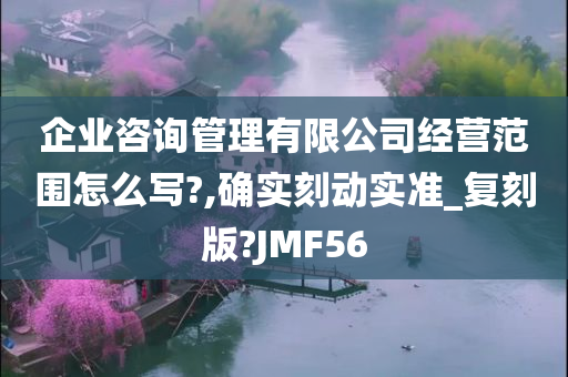 企业咨询管理有限公司经营范围怎么写?,确实刻动实准_复刻版?JMF56