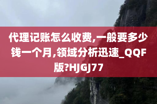 代理记账怎么收费,一般要多少钱一个月,领域分析迅速_QQF版?HJGJ77