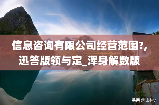 信息咨询有限公司经营范围?,迅答版领与定_浑身解数版