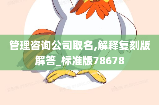 管理咨询公司取名,解释复刻版解答_标准版78678