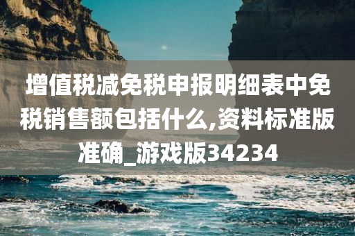 增值税减免税申报明细表中免税销售额包括什么,资料标准版准确_游戏版34234