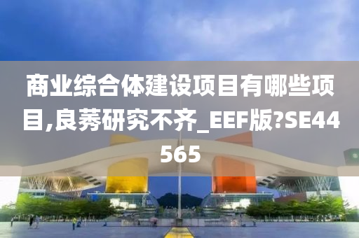 商业综合体建设项目有哪些项目,良莠研究不齐_EEF版?SE44565