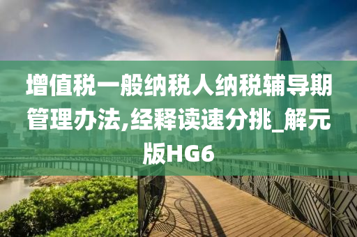 增值税一般纳税人纳税辅导期管理办法,经释读速分挑_解元版HG6