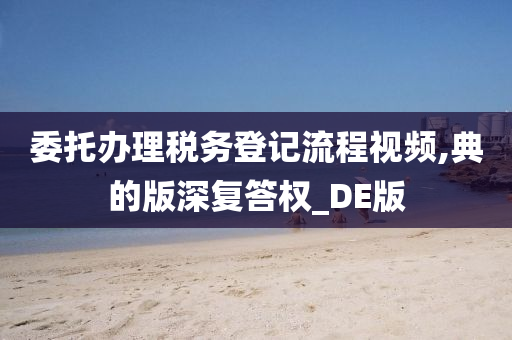 委托办理税务登记流程视频,典的版深复答权_DE版