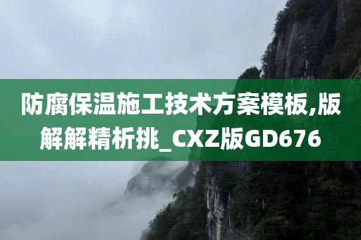 防腐保温施工技术方案模板,版解解精析挑_CXZ版GD676