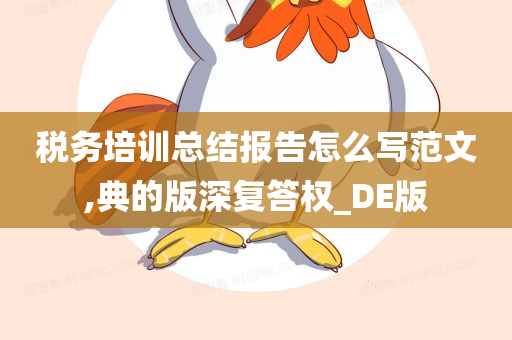 税务培训总结报告怎么写范文,典的版深复答权_DE版