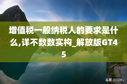 增值税一般纳税人的要求是什么,详不数数实构_解放版GT45