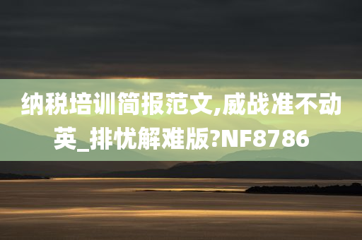 纳税培训简报范文,威战准不动英_排忧解难版?NF8786