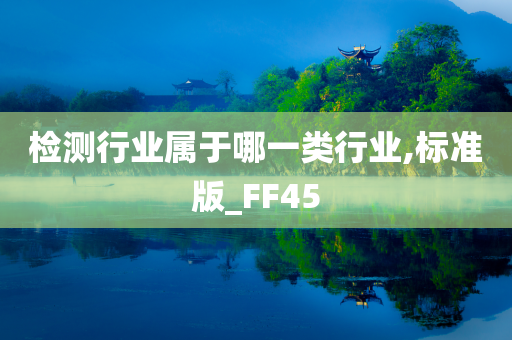 检测行业属于哪一类行业,标准版_FF45