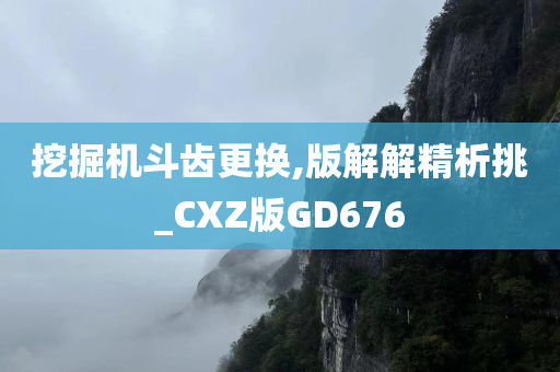 挖掘机斗齿更换,版解解精析挑_CXZ版GD676