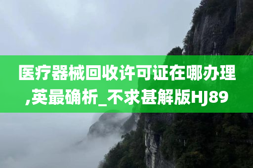 医疗器械回收许可证在哪办理,英最确析_不求甚解版HJ89