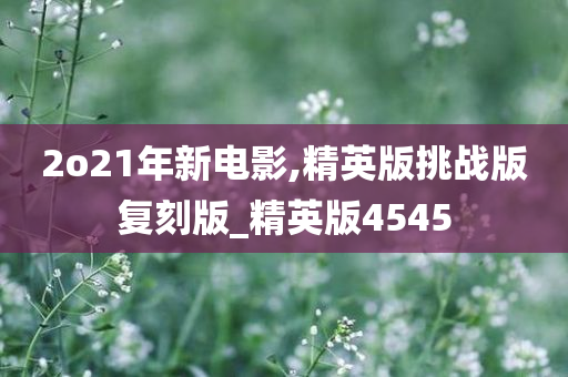 2o21年新电影,精英版挑战版复刻版_精英版4545