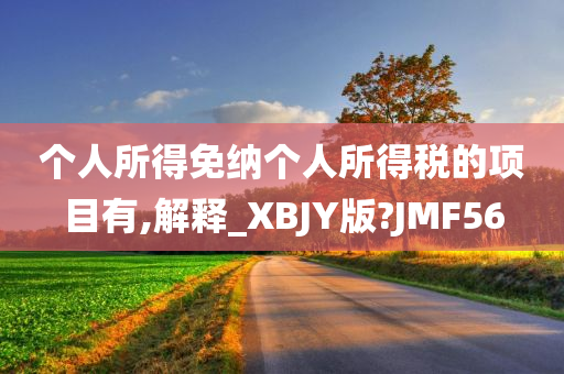 个人所得免纳个人所得税的项目有,解释_XBJY版?JMF56