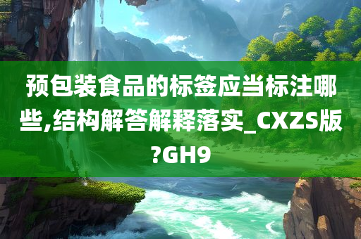 预包装食品的标签应当标注哪些,结构解答解释落实_CXZS版?GH9