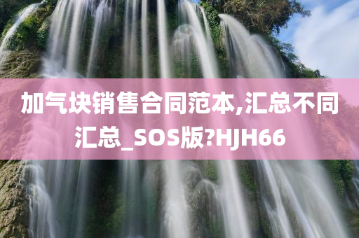 加气块销售合同范本,汇总不同汇总_SOS版?HJH66