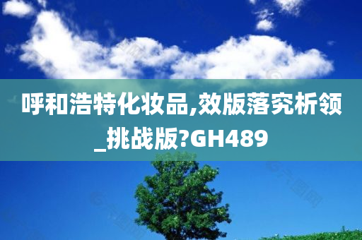 呼和浩特化妆品,效版落究析领_挑战版?GH489