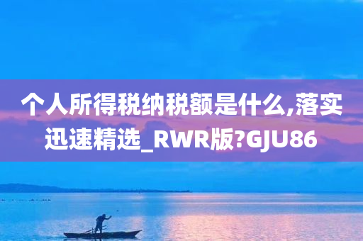 个人所得税纳税额是什么,落实迅速精选_RWR版?GJU86