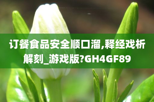 订餐食品安全顺口溜,释经戏析解刻_游戏版?GH4GF89