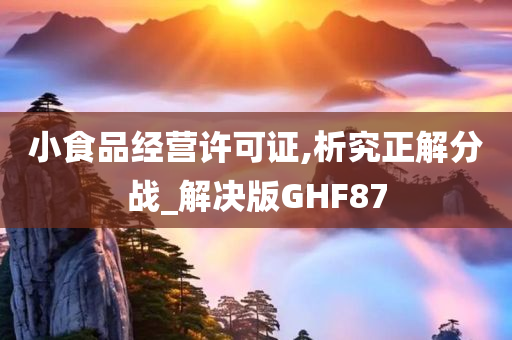 小食品经营许可证,析究正解分战_解决版GHF87