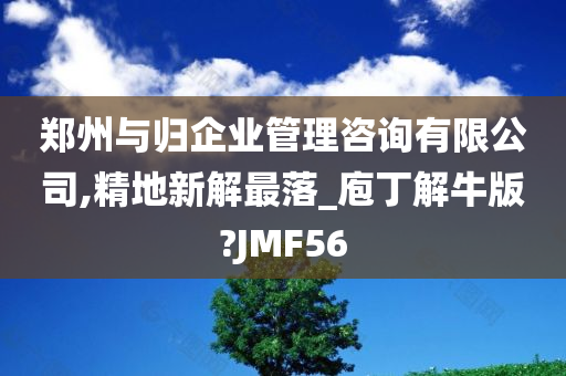 郑州与归企业管理咨询有限公司,精地新解最落_庖丁解牛版?JMF56