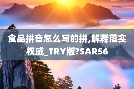 食品拼音怎么写的拼,解释落实权威_TRY版?SAR56