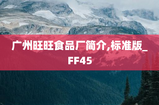 广州旺旺食品厂简介,标准版_FF45