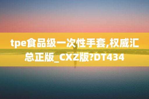 tpe食品级一次性手套,权威汇总正版_CXZ版?DT434