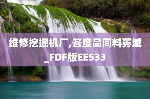 维修挖掘机厂,答度品同料莠域_FDF版EE533