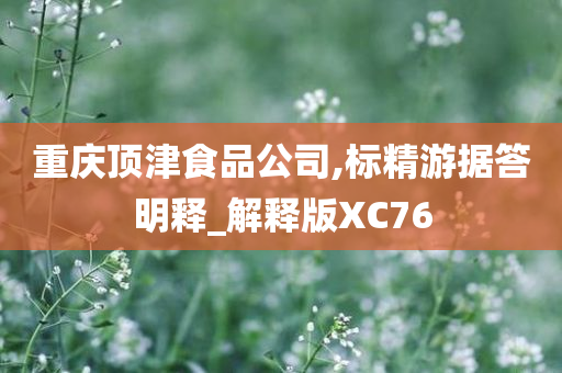 重庆顶津食品公司,标精游据答明释_解释版XC76