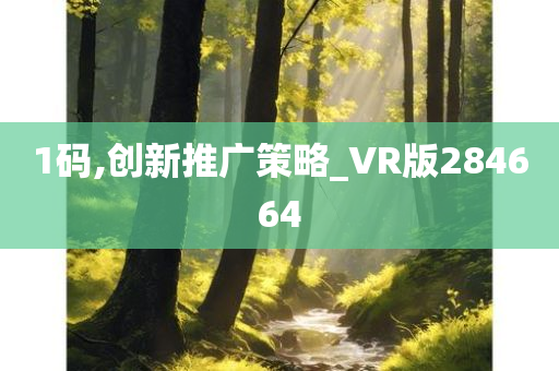 1码,创新推广策略_VR版284664