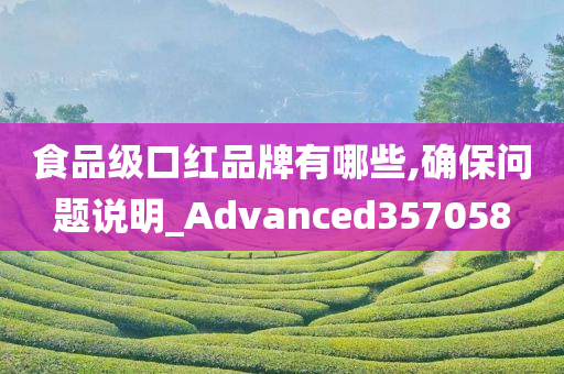 食品级口红品牌有哪些,确保问题说明_Advanced357058