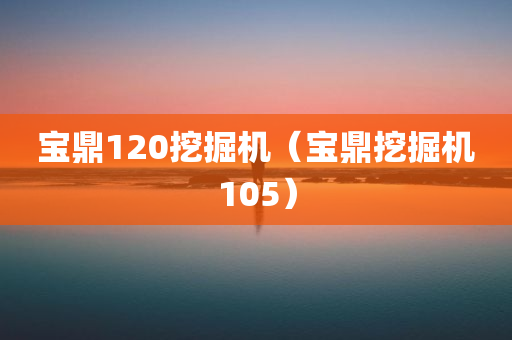 宝鼎120挖掘机（宝鼎挖掘机105）