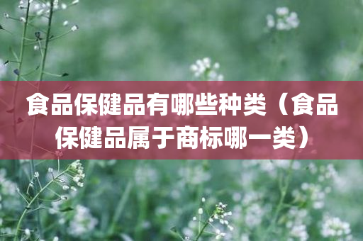 食品保健品有哪些种类（食品保健品属于商标哪一类）