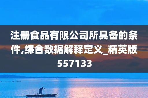 注册食品有限公司所具备的条件,综合数据解释定义_精英版557133