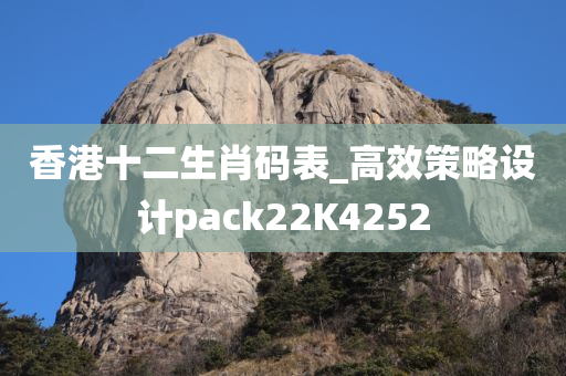 香港十二生肖码表_高效策略设计pack22K4252