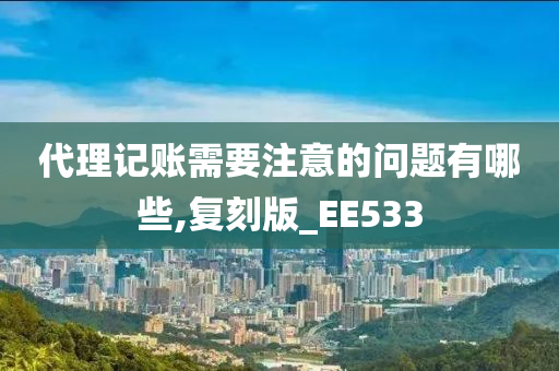 代理记账需要注意的问题有哪些,复刻版_EE533