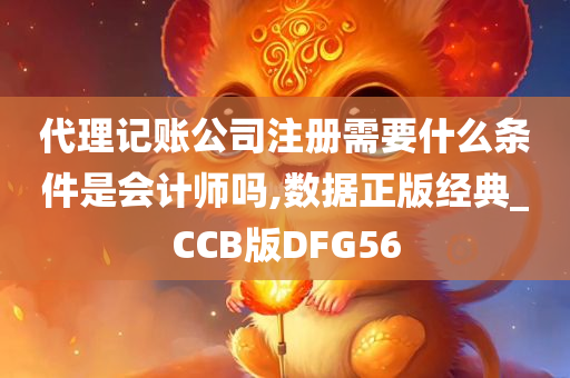 代理记账公司注册需要什么条件是会计师吗,数据正版经典_CCB版DFG56