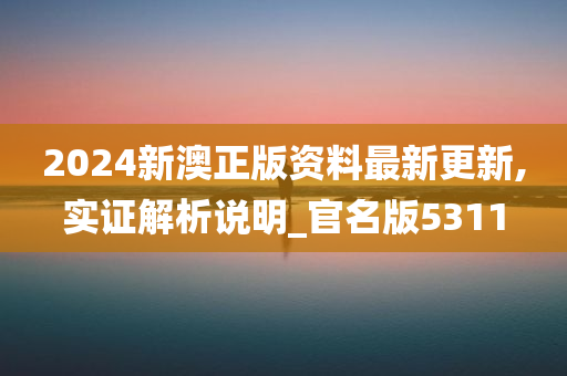 2024新澳正版资料最新更新,实证解析说明_官名版5311